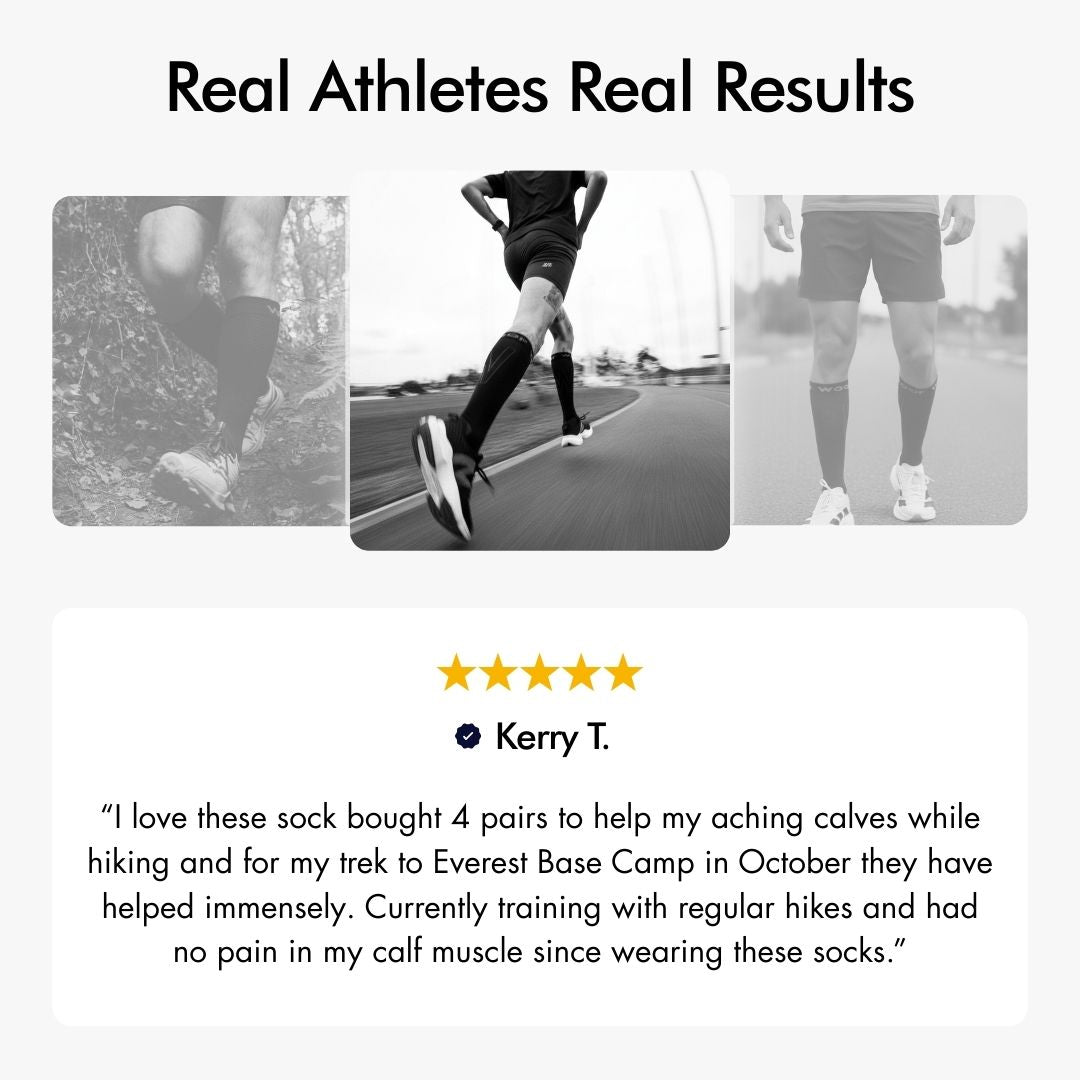 White & Blue Performance Compression Socks