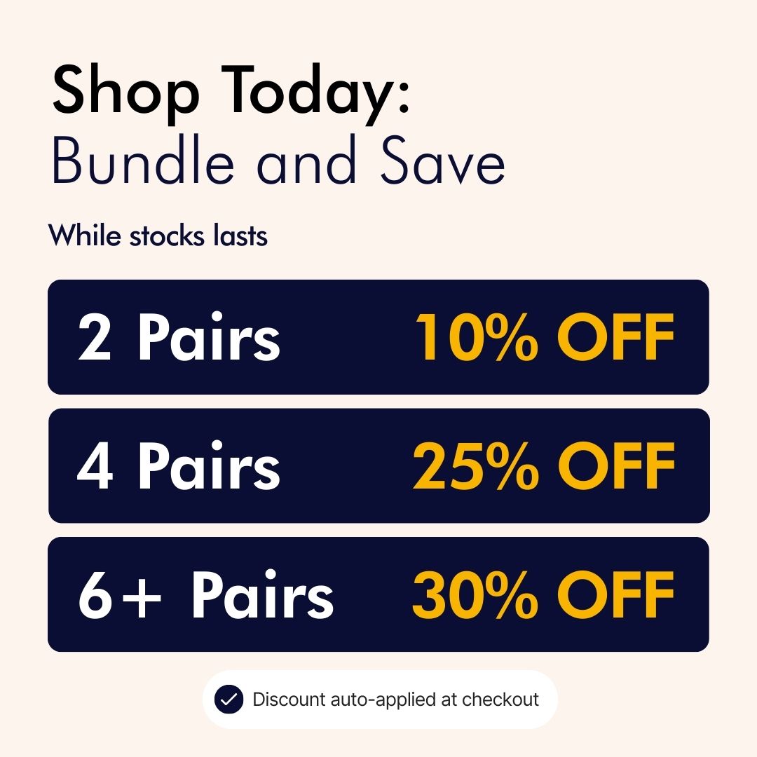 Navy Bamboo Crew Compression Socks