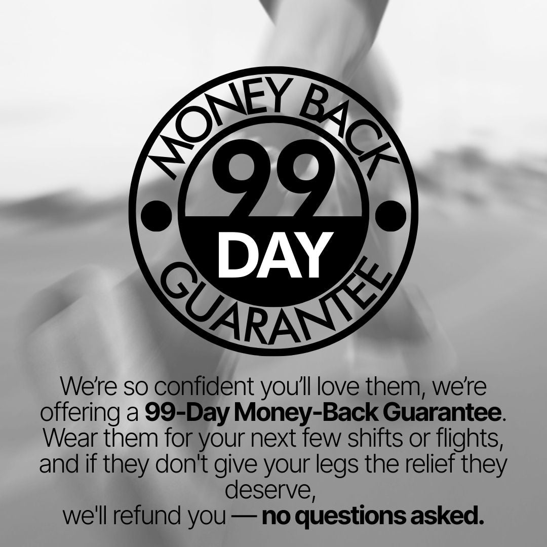 White & Blue Performance Compression Socks