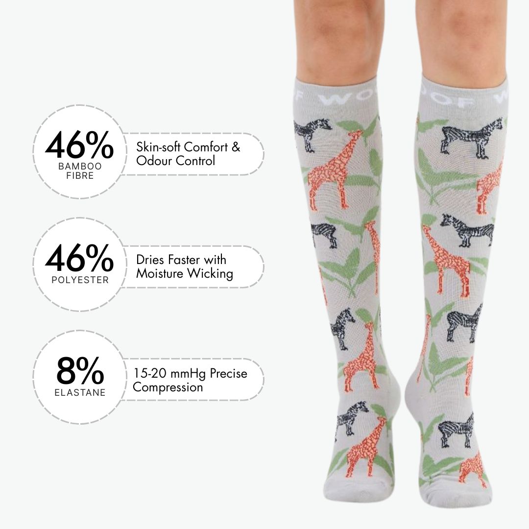 Wild Beauty Bamboo Compression Socks