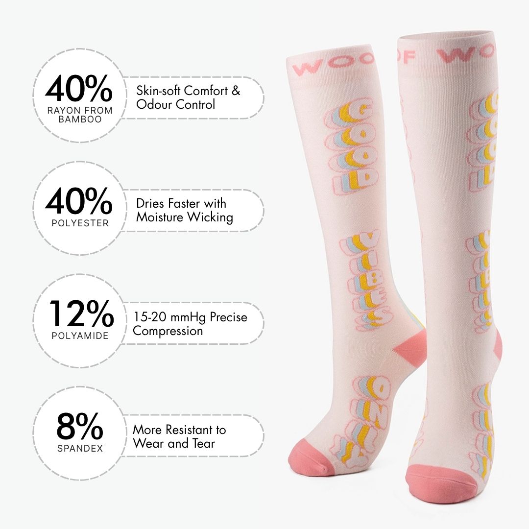 Good Vibes Bamboo Compression Socks