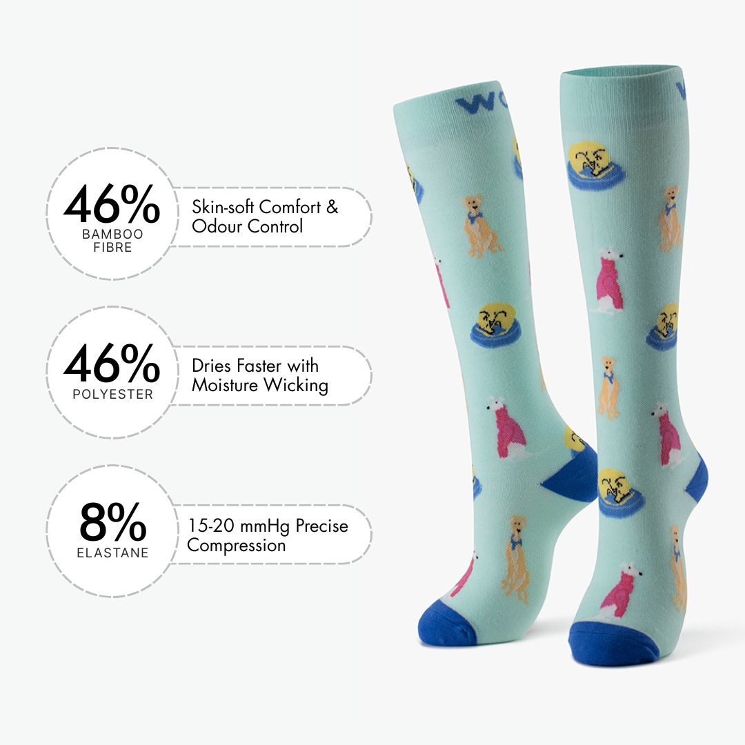 Greyhounds Bamboo Compression Socks