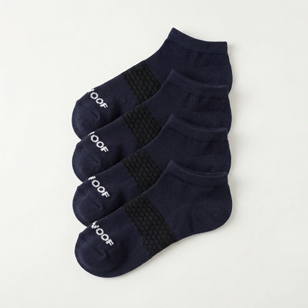 Navy Bamboo Ankle Compression Socks 4 Pack